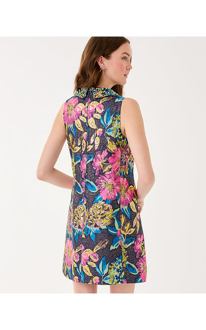 KELLIANA SHIFT, MULTI CANOPY BLOOMS FLORAL JACQUARD