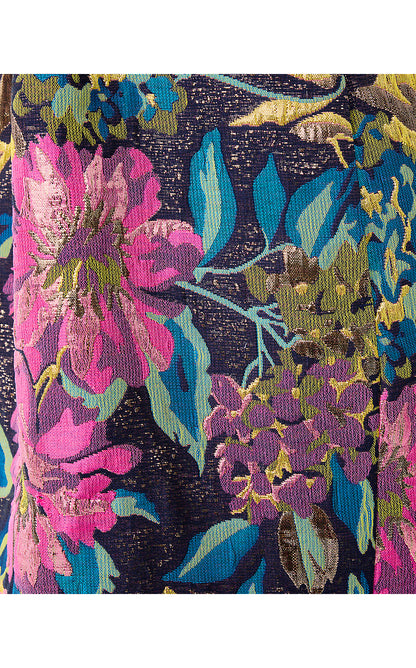 KELLIANA SHIFT, MULTI CANOPY BLOOMS FLORAL JACQUARD