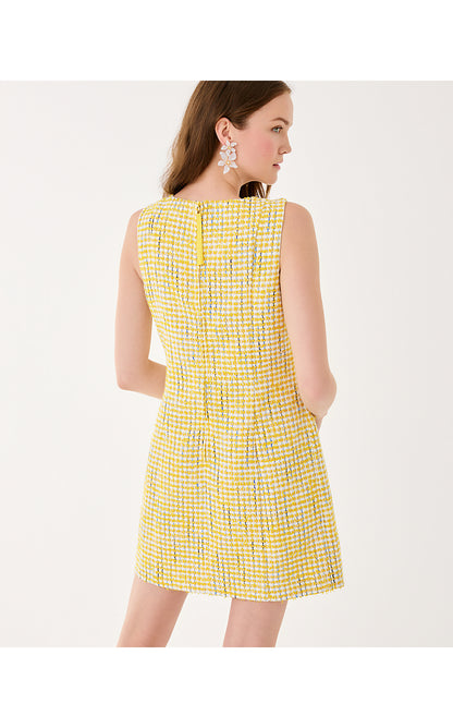 BINDY SHIFT ROMPER, LIMONCELLO SPACEDYE STRIPE BOUCLE