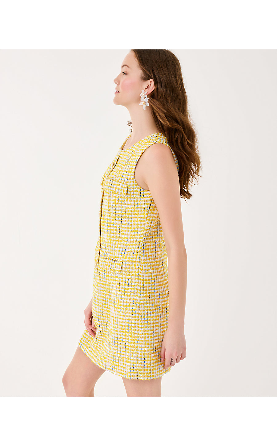 BINDY SHIFT ROMPER, LIMONCELLO SPACEDYE STRIPE BOUCLE