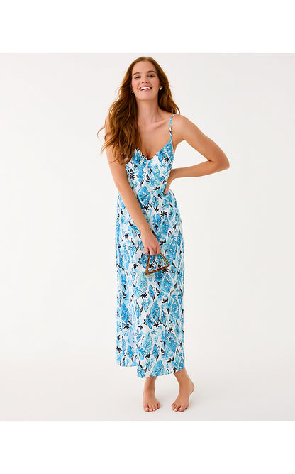 RAMSEY MAXI DRESS, RESORT WHITE SEASHELL SPLENDOR