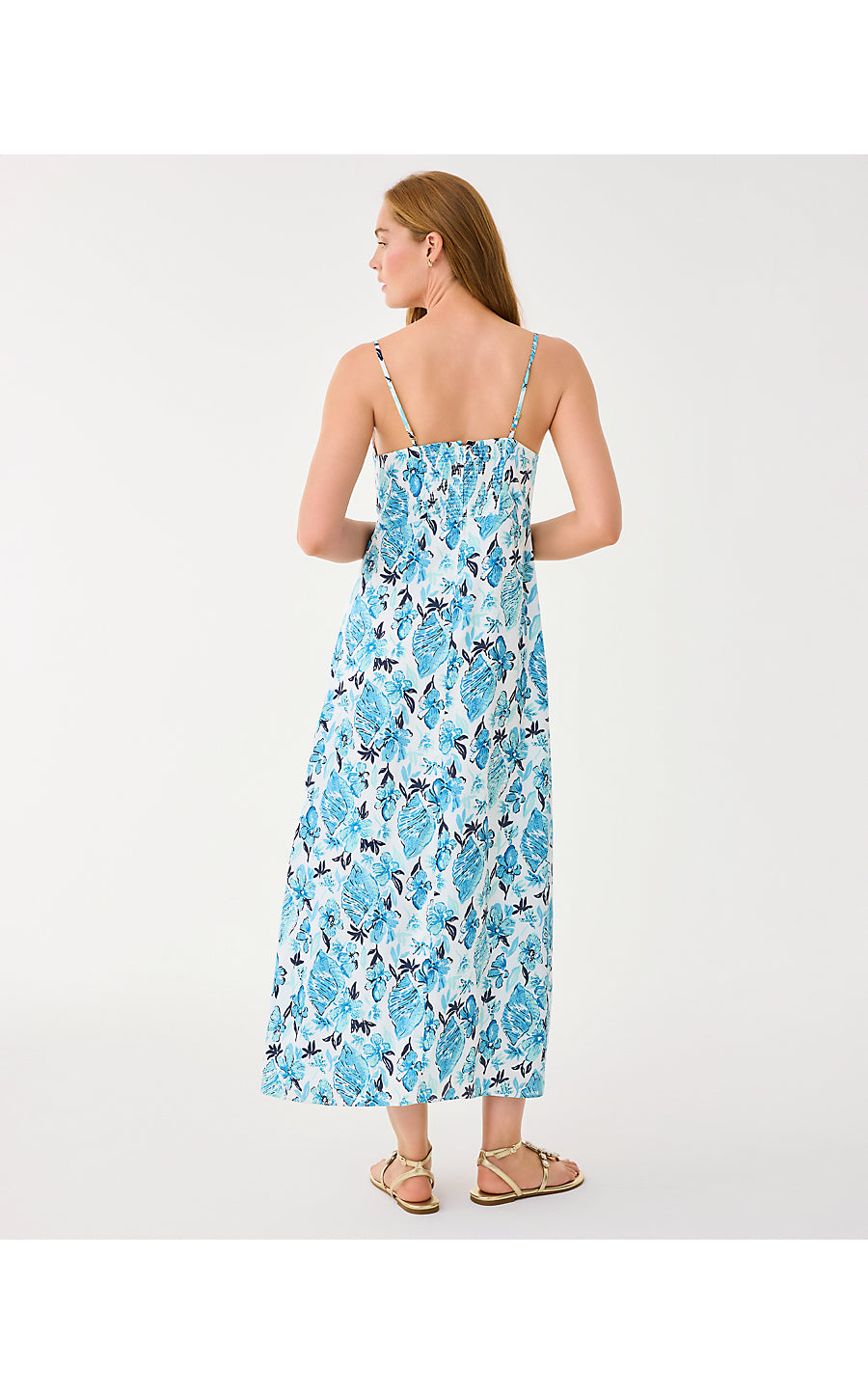 RAMSEY MAXI DRESS, RESORT WHITE SEASHELL SPLENDOR