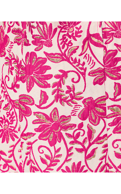 TAZIE DRESS, SUN SHELL PINK SUNSEEKER JACQUARD