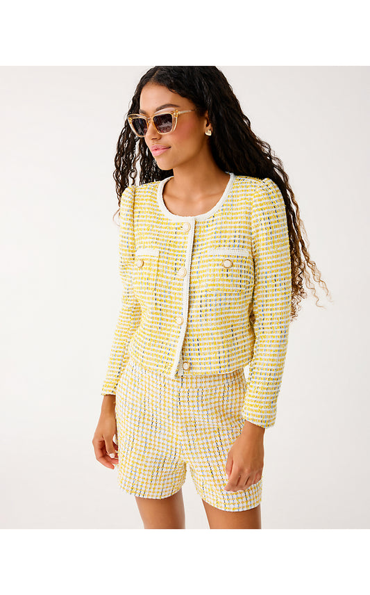 BRIAR JACKET, LIMONCELLO SPACEDYE STRIPE BOUCLE