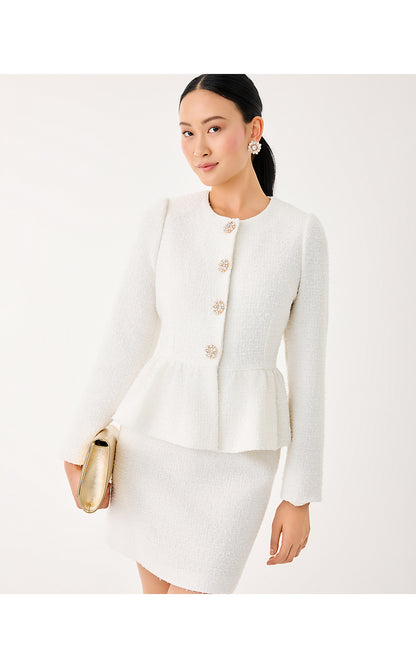 ARAYA BOUCLE JACKET, COCONUT CHIC CHICK BOUCLE