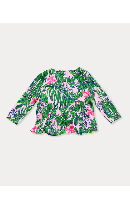 HOLLEE INFANT TUNIC & LEGGING, CONCH SHELL PINK ROARING WITH JOY