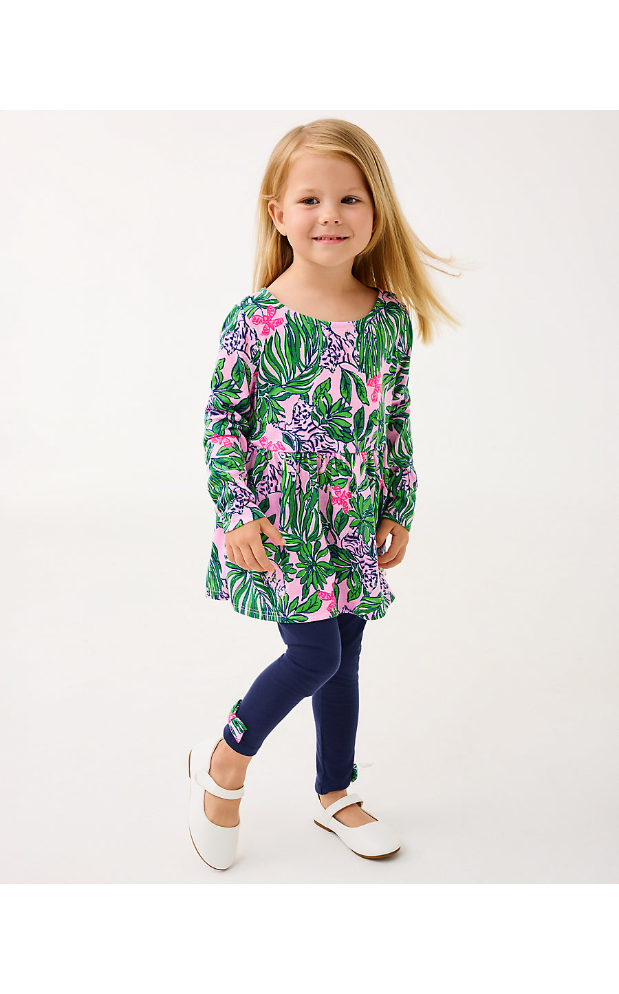 ADELLA TUNIC & LEGGING SET, CONCH SHELL PINK ROARING WITH JOY