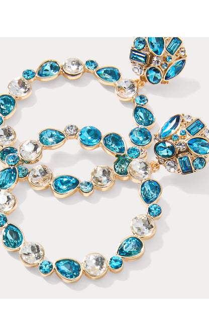 PARTY PUNCH HOOP EARRINGS, BELLEVUE BLUE