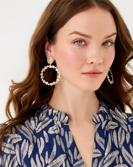 PARTY PUNCH HOOP EARRINGS, CLEAR