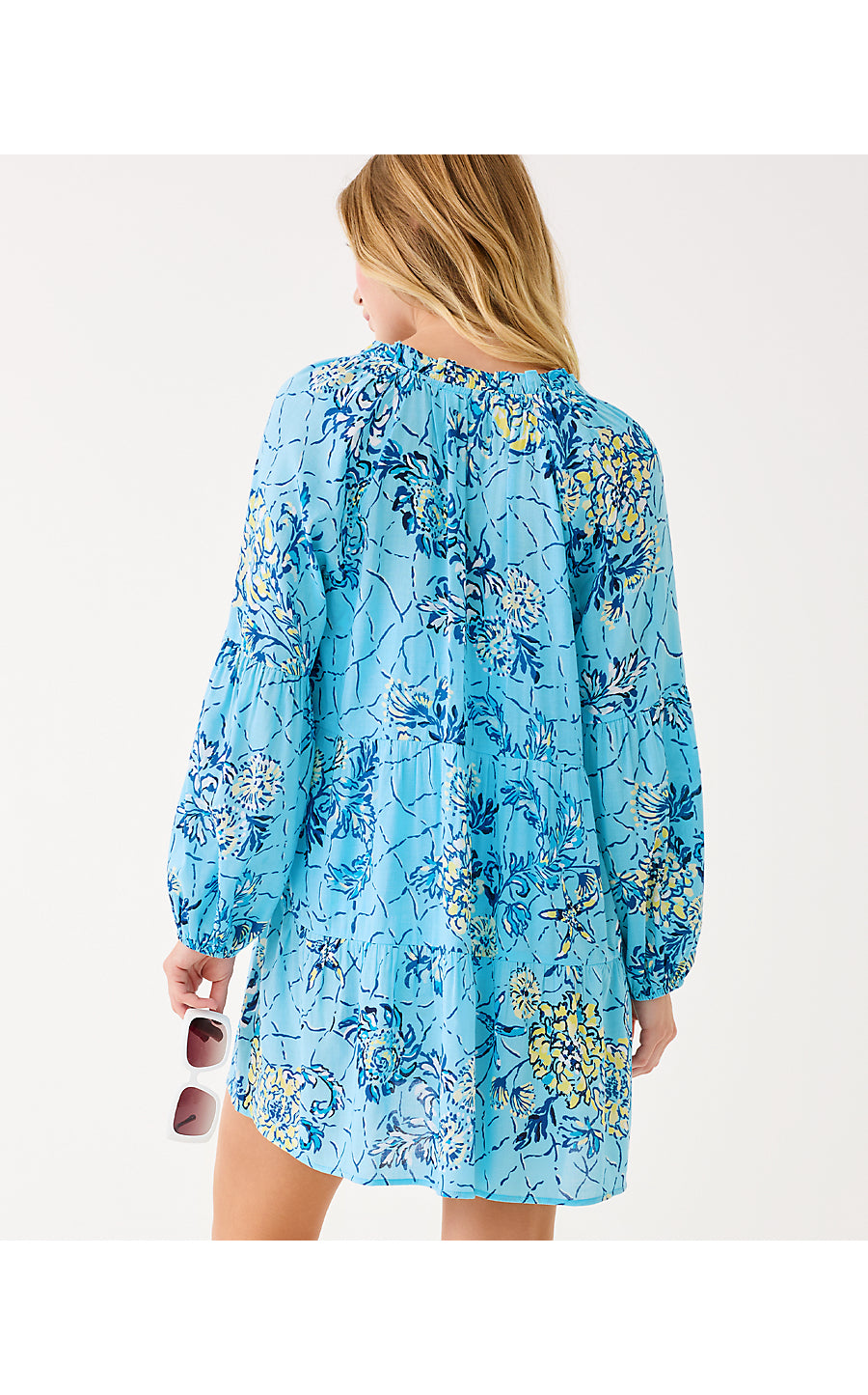 DAVIAN LONG SLEEVE COVERUP, BELLEVUE BLUE BREAKERS BEACH