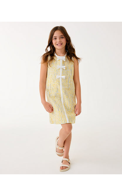 MINI ARIA SHIFT, LIMONCELLO SPACEDYE STRIPE BOUCLE