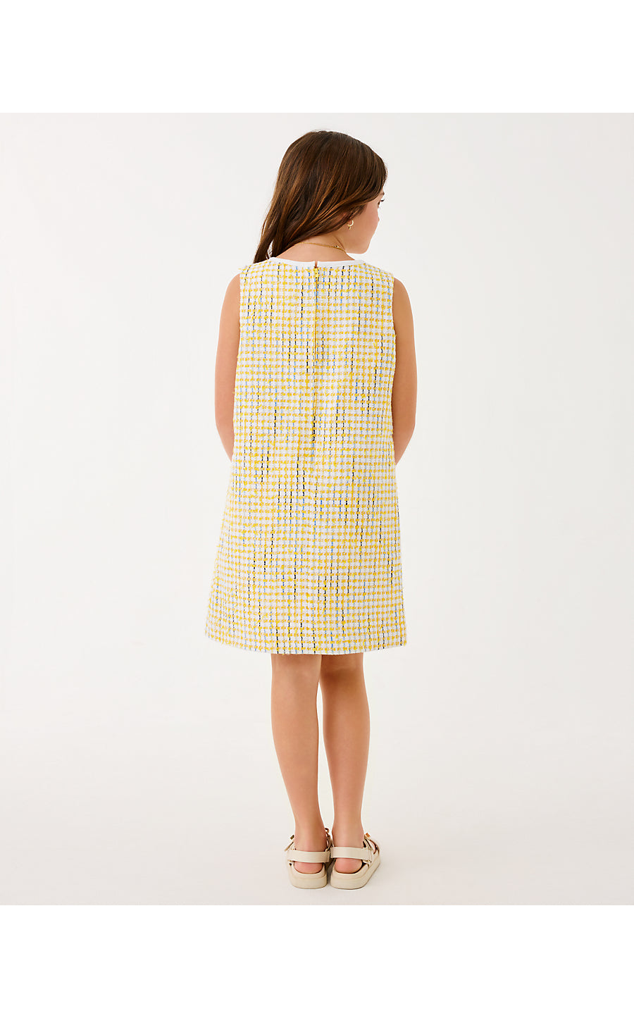 MINI ARIA SHIFT, LIMONCELLO SPACEDYE STRIPE BOUCLE