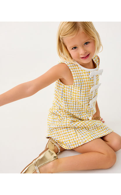 MINI ARIA SHIFT, LIMONCELLO SPACEDYE STRIPE BOUCLE