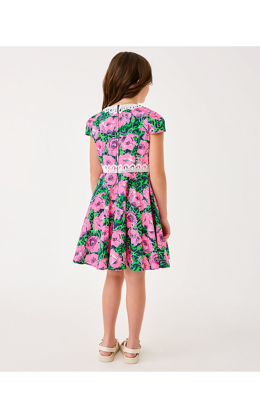 IDALA SHORT SLEEVED DRESS, LOW TIDE NAVY FLORRIE