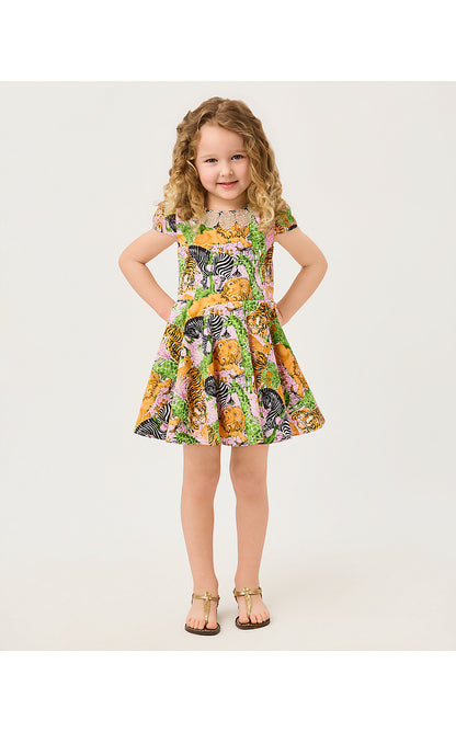 IDALA SHORT SLEEVED DRESS, MULTI LIL LILLYS ZOO