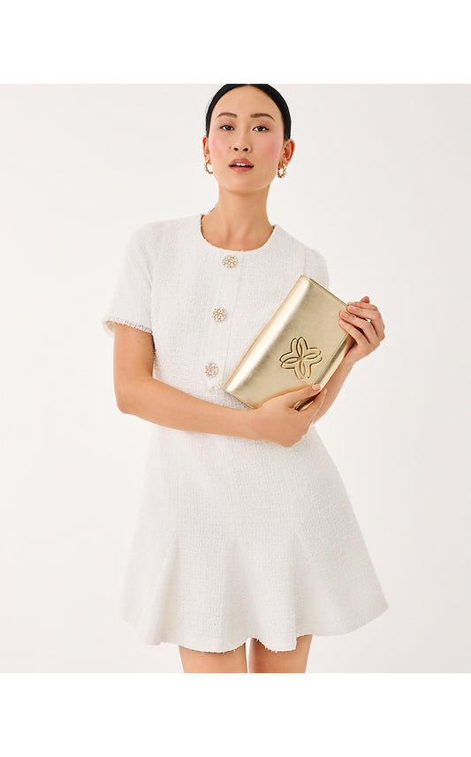GENEVA BOUCLE DRESS, COCONUT CHIC CHICK BOUCLE