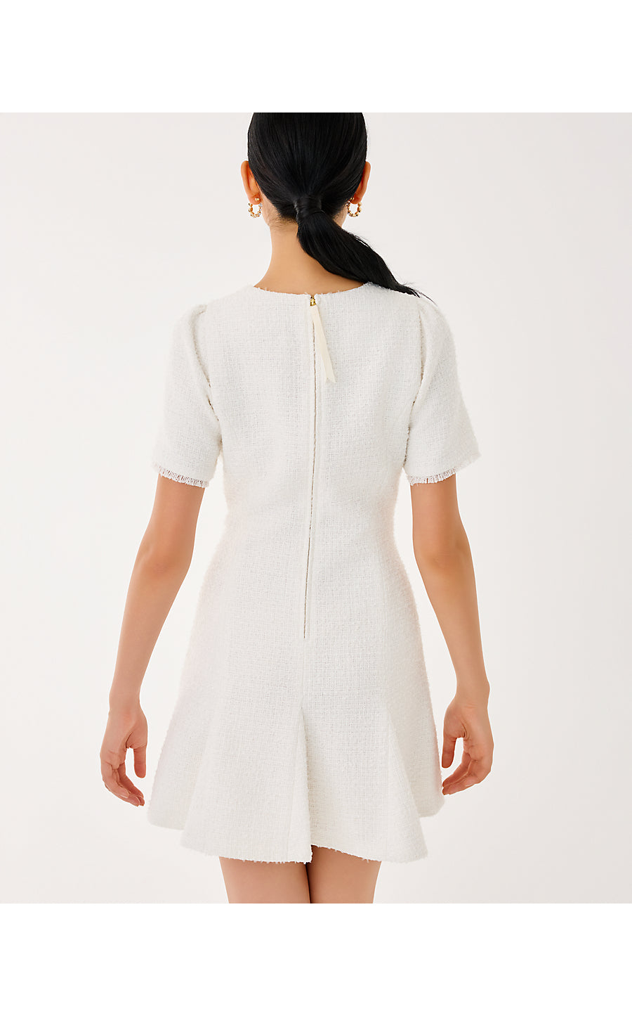 GENEVA BOUCLE DRESS, COCONUT CHIC CHICK BOUCLE