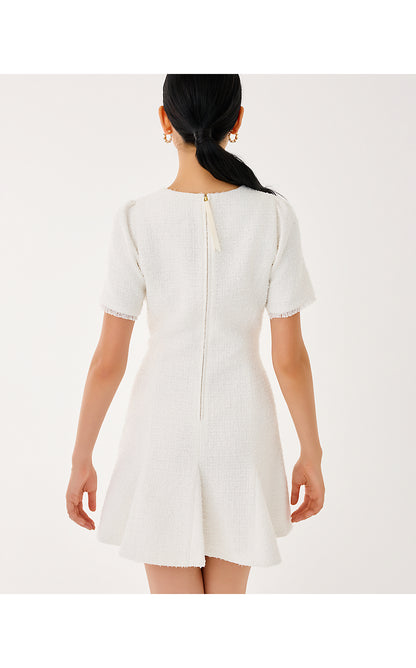 GENEVA BOUCLE DRESS, COCONUT CHIC CHICK BOUCLE