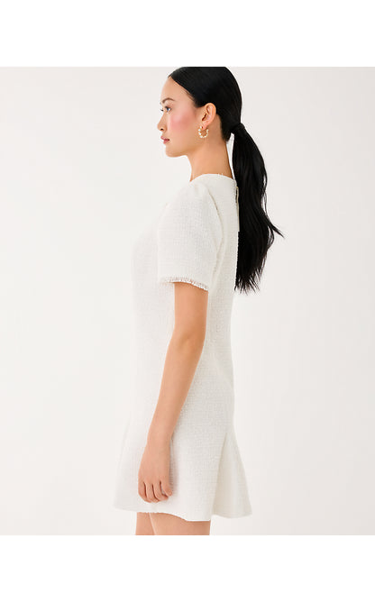 GENEVA BOUCLE DRESS, COCONUT CHIC CHICK BOUCLE