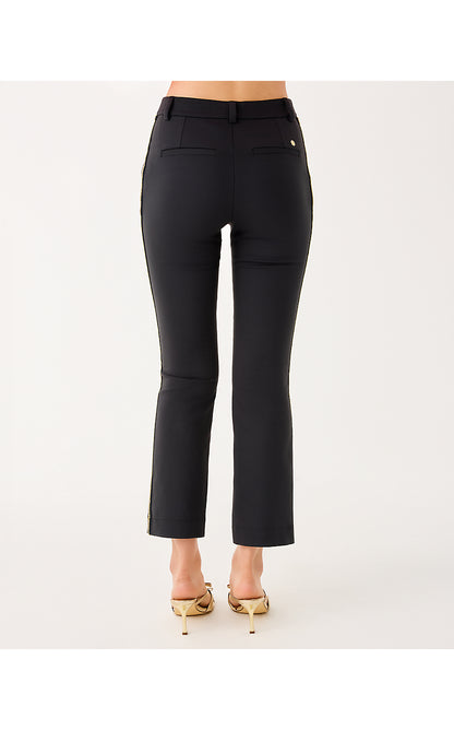 ANA EMBELLISHED CROP FLARE PANT, NOIR