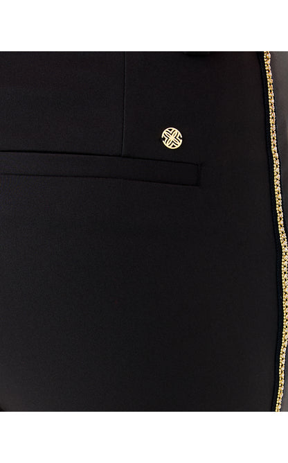 ANA EMBELLISHED CROP FLARE PANT, NOIR