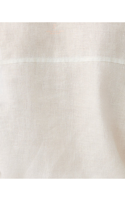 SEA VIEW METALLIC BUTTON DOWN, GOLD FOILED COCONUT