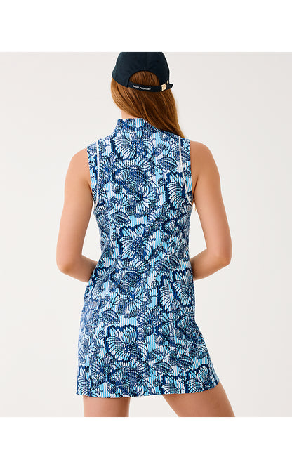 KATHY DRESS UPF 50+, STARLIGHT NAVY PROUD AS A PEACOCK STRIPE GOLF