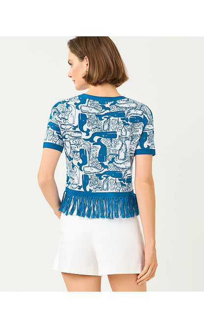 KENDRA SWEATER, NASSAU BLUE THAR SHE BLOWS JACQUARD