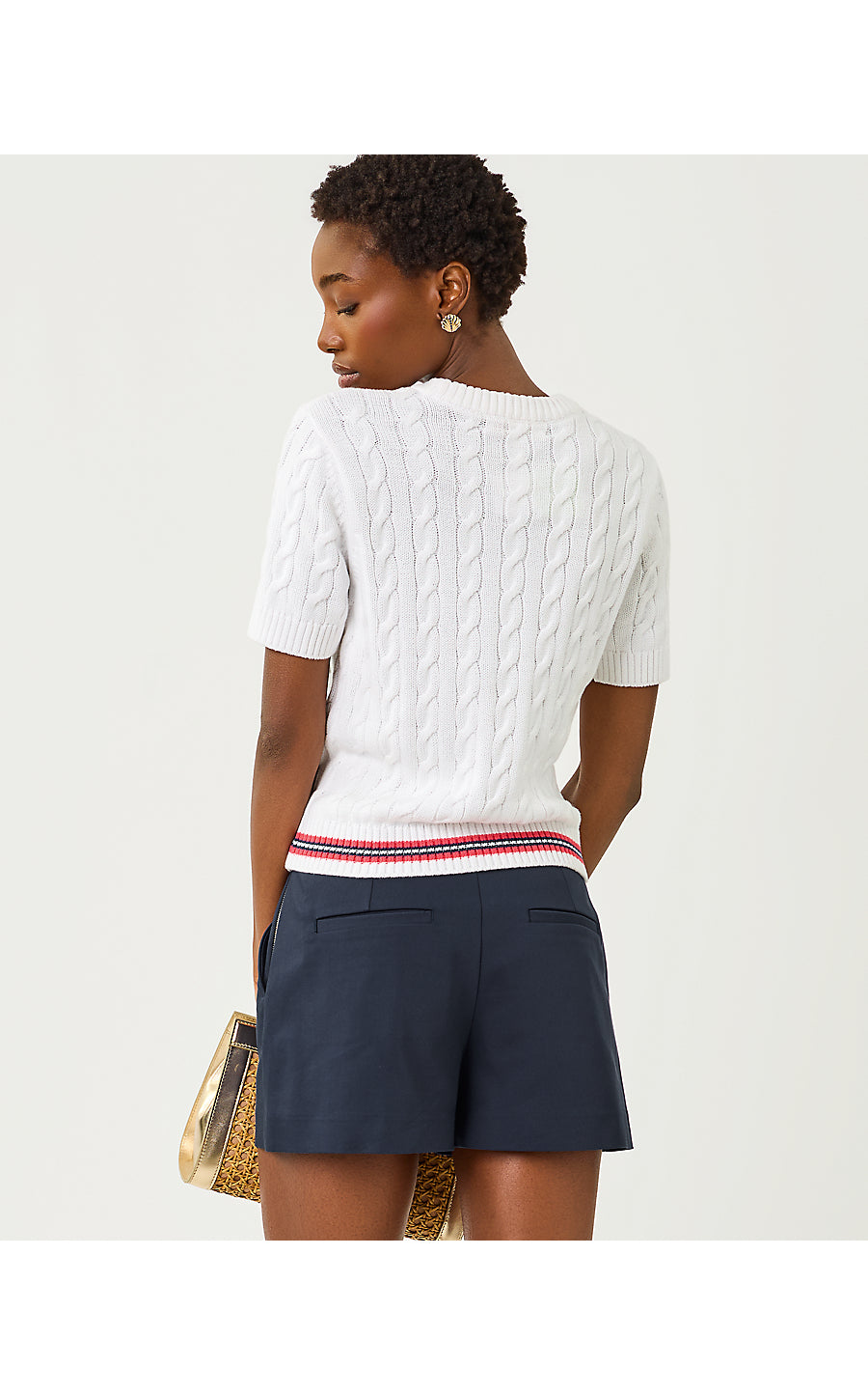 MIKO SWEATER, RESORT WHITE LOBSTER EMBROIDERY