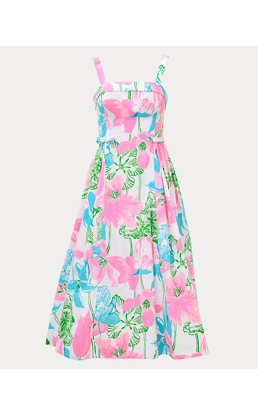 RISSY MIDI DRESS, RESORT WHITE OVERSIZED VINEY LINEY