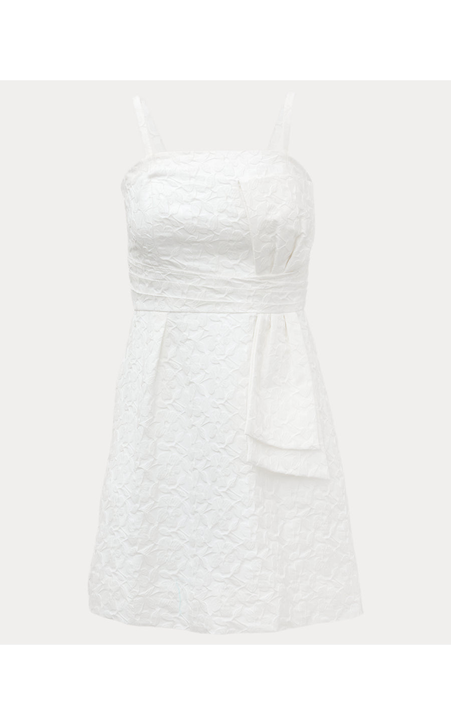 AMRA DRESS, RESORT WHITE FLORAL JACQUARD
