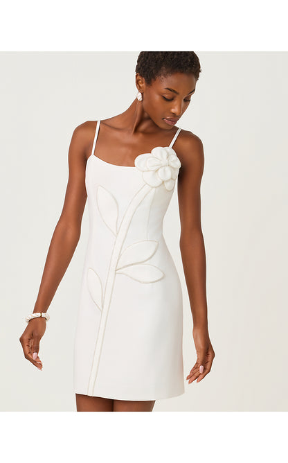 ANNALYN STRETCH DRESS, RESORT WHITE