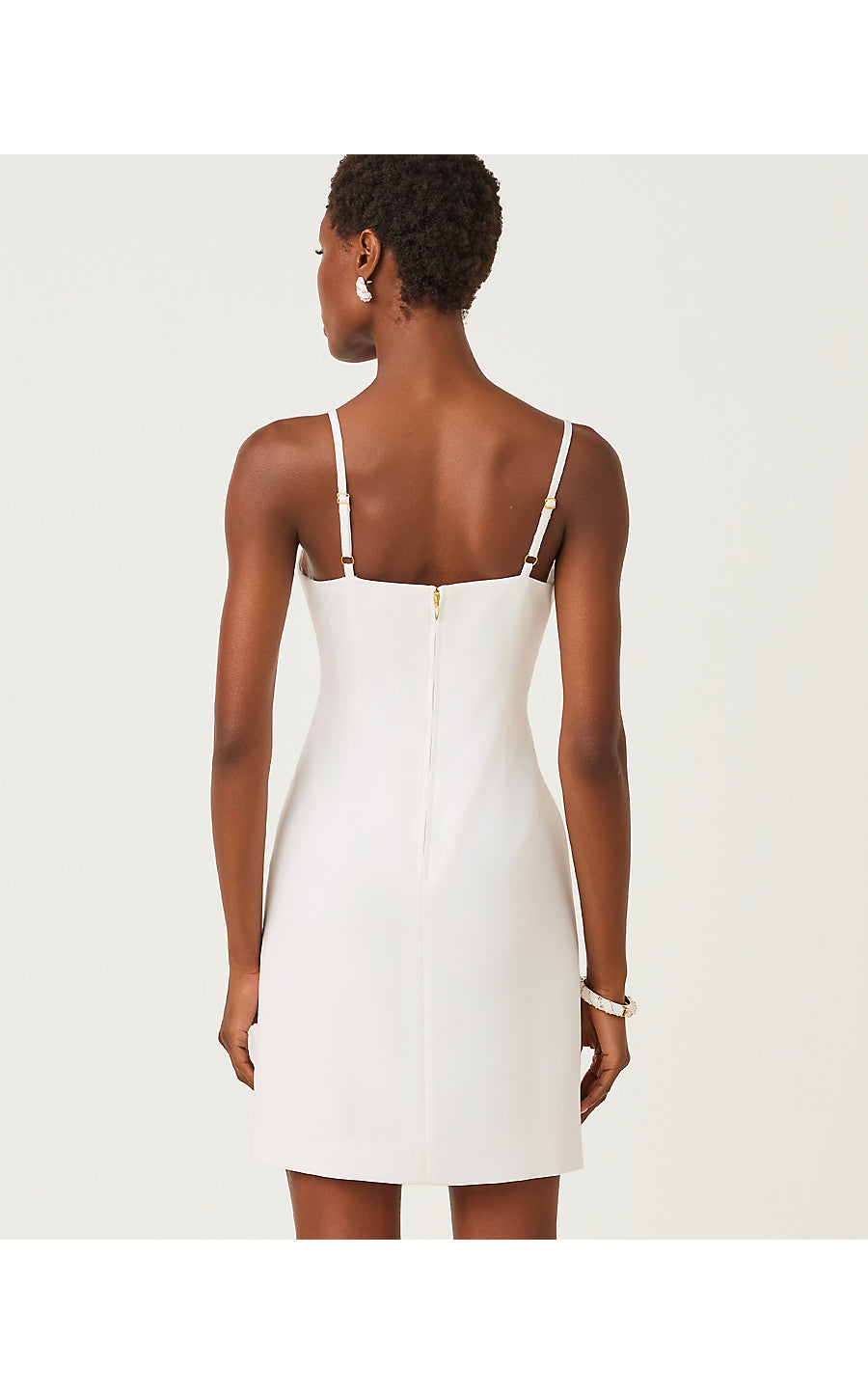 ANNALYN STRETCH DRESS, RESORT WHITE