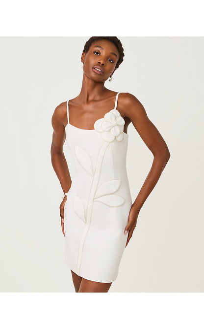 ANNALYN STRETCH DRESS, RESORT WHITE