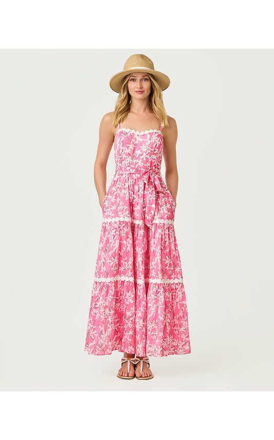 LANEY MAXI DRESS, CONFETTI PINK LIZA