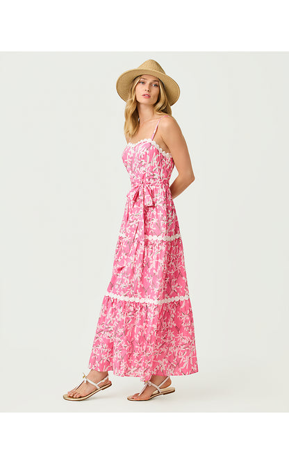 LANEY MAXI DRESS, CONFETTI PINK LIZA