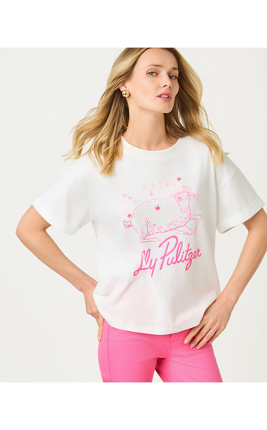 STELLA KNIT TOP, MULTI ARIES GRAPHIC