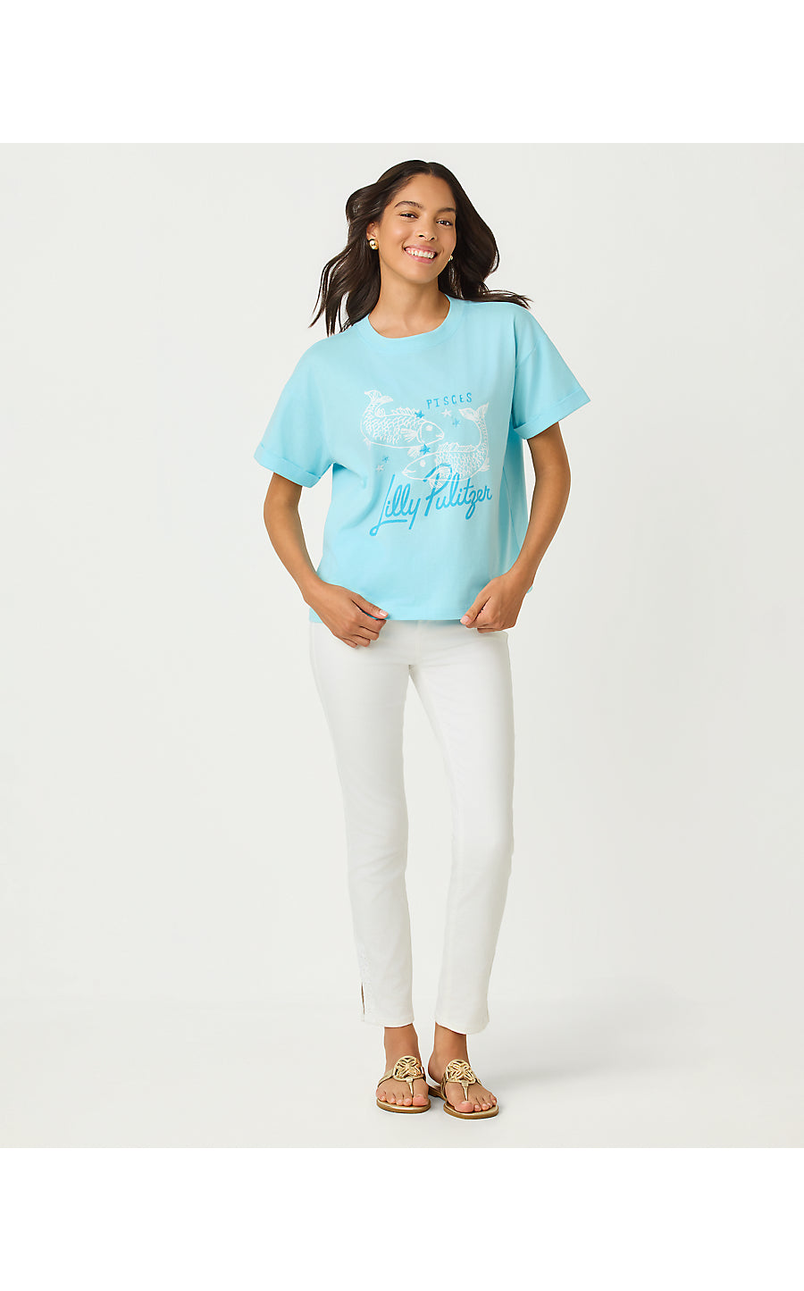 STELLA KNIT TOP, MULTI PISCES GRAPHIC