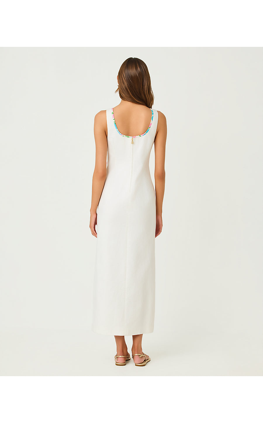 MARLEIGH STRETCH MAXI SHIFT, RESORT WHITE