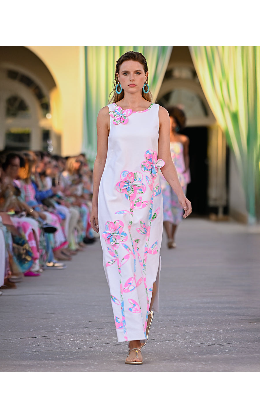 MARLEIGH STRETCH MAXI SHIFT, RESORT WHITE