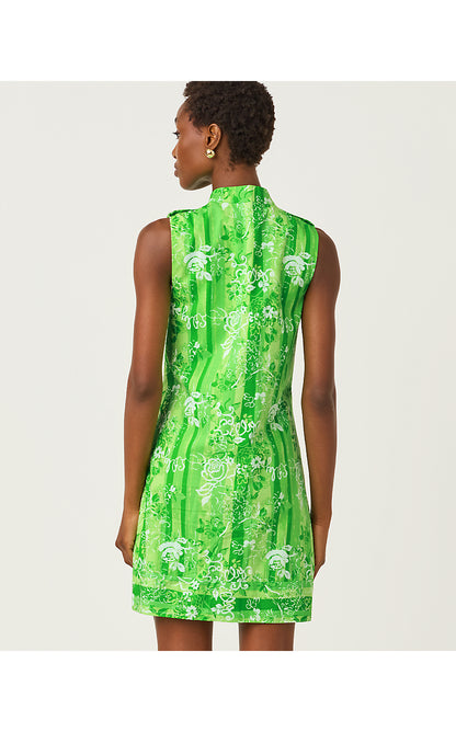 ZORELLA SHIFT, JACKFRUIT GREEN ROSEYS PETALS OVERLAY