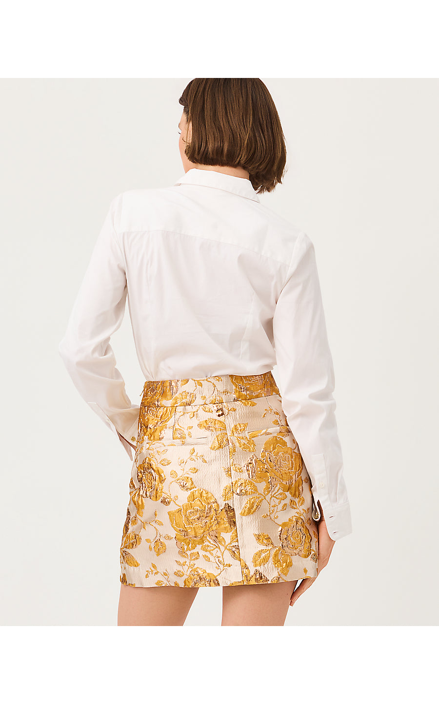 THE FITTED LILLY TUXEDO SHIRT, RESORT WHITE