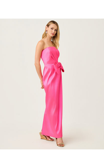 TIERNAN STRETCH MAXI DRESS, CHERRY BLOSSOM PINK