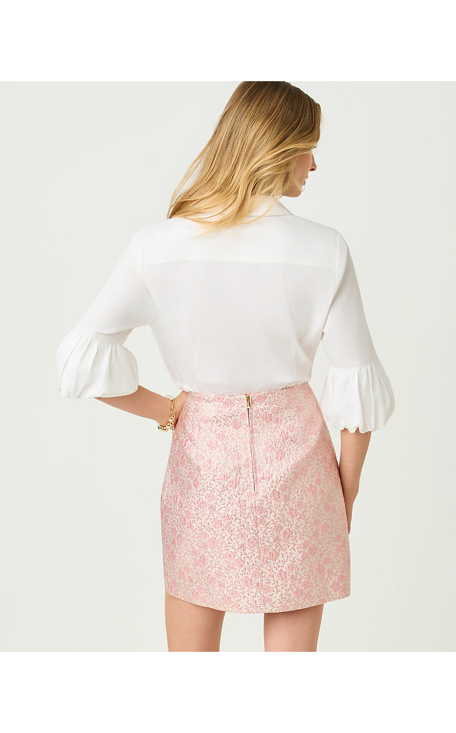 THE BUBBLE SLEEVE LILLY SHIRT, RESORT WHITE