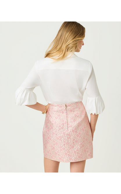 THE BUBBLE SLEEVE LILLY SHIRT, RESORT WHITE
