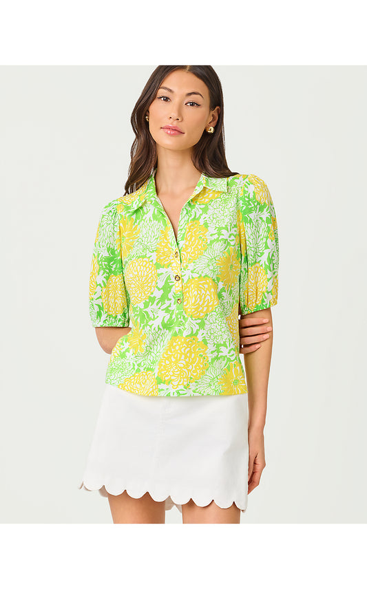 BINGLEY KNIT TOP, CROCODILE GREEN MUMBO JUMBO