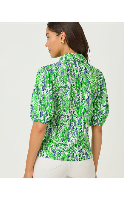 BINGLEY KNIT TOP, PUTTING GREEN LILLY OF THE VALLEY