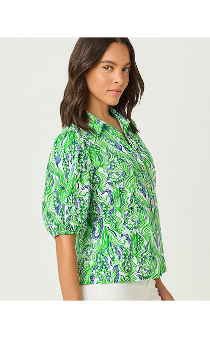 BINGLEY KNIT TOP, PUTTING GREEN LILLY OF THE VALLEY