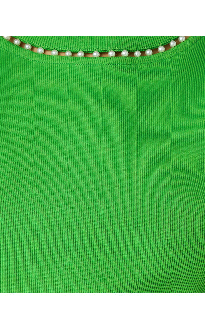 VANNA KNIT TOP, PUTTING GREEN