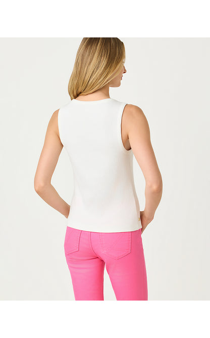 VANNA KNIT TOP, RESORT WHITE